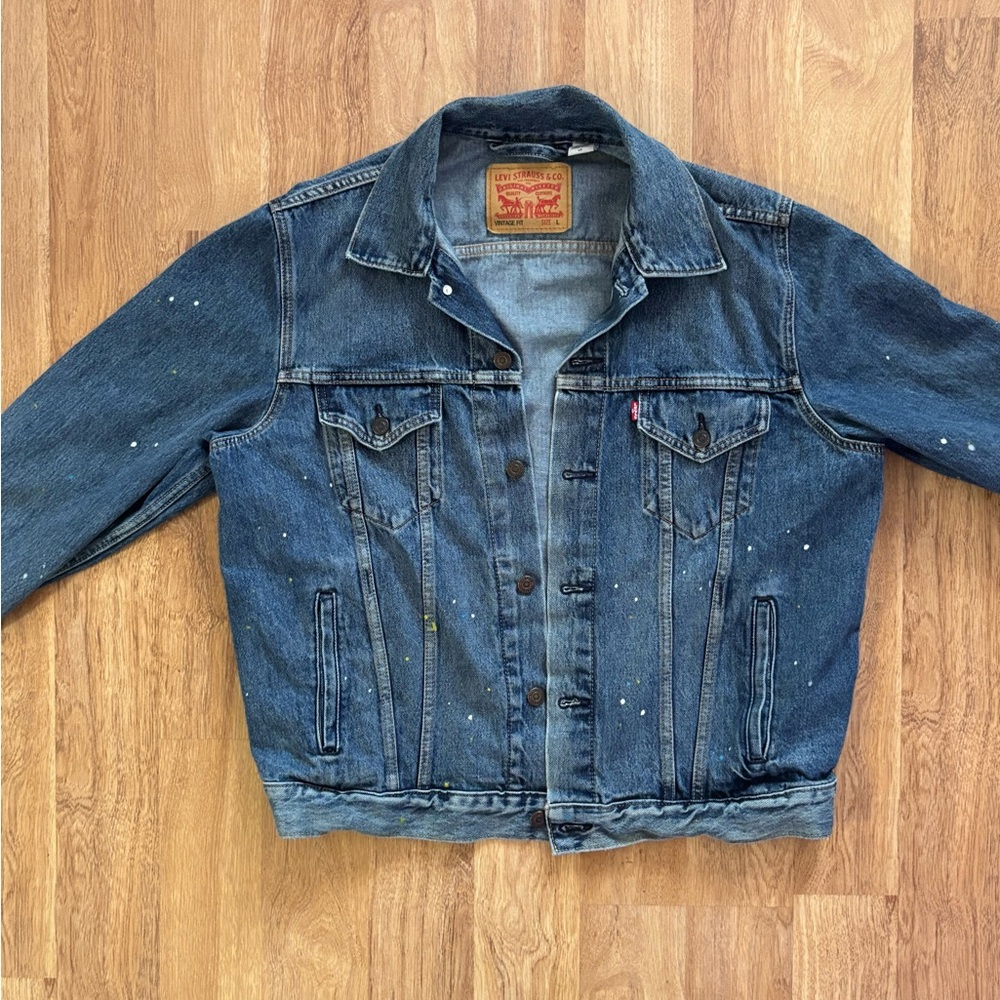 Levi's Paint Splatter Vintage Blue Denim Jacket
